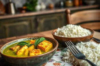 Curry Verde Tailandês Vegano com Tofu: Uma Explosão de Sabores