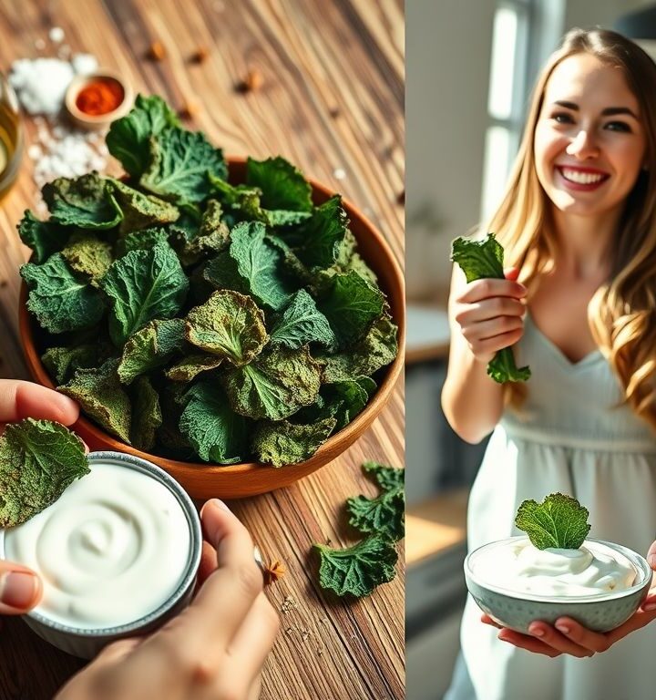 Chips de Kale Temperados: Snack Vegano Saudável