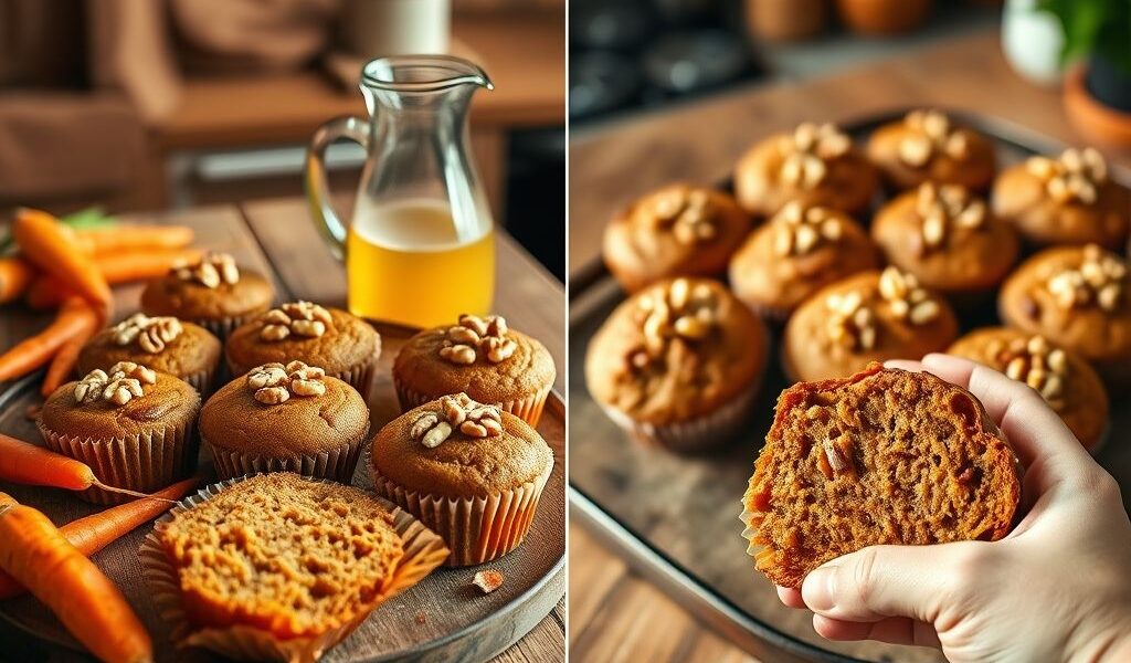 Muffins Veganos de Cenoura e Noz: Uma Delícia Saudável e Saborosa