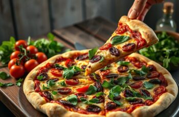 Pizza Vegana de Rúcula e Tomate Seco: Uma Delícia Saudável