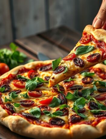 Pizza Vegana de Rúcula e Tomate Seco: Uma Delícia Saudável