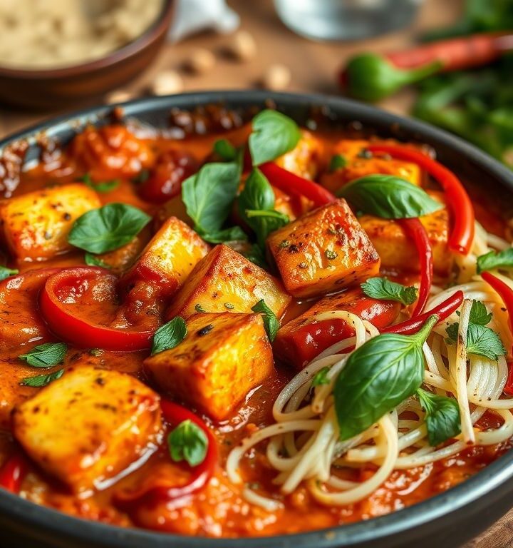 Shakshuka Vegana de Tofu com Pimentões: Uma Delícia Sustentável