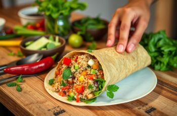 Wrap de Quinoa Vegana com Legumes Assados: Uma Delícia Saudável e Sustentável