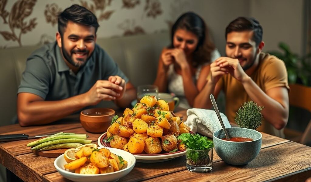 Batatas Bravas Veganas: Petisco Espanhol Picante