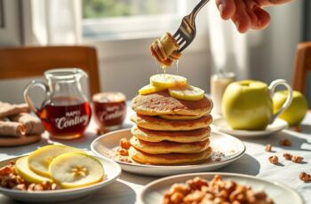 Panquecas Veganas de Maçã Verde e Canela: Uma Delícia Saudável
