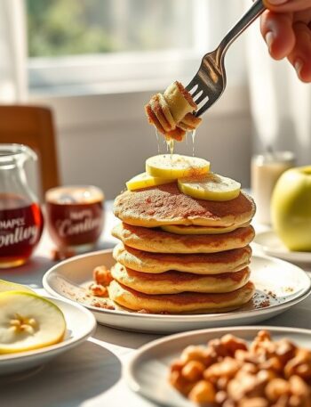 Panquecas Veganas de Maçã Verde e Canela: Uma Delícia Saudável