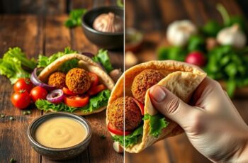 Falafel Vegano no Pão Pita com Molho de Alho: Uma Delícia Saudável e Saborosa