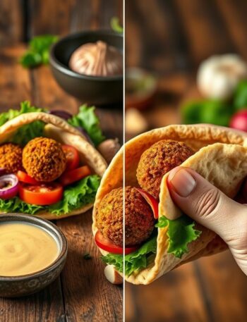 Falafel Vegano no Pão Pita com Molho de Alho: Uma Delícia Saudável e Saborosa