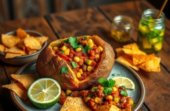 Batata Assada Vegana com Recheio de Chili: Uma Delícia Saudável