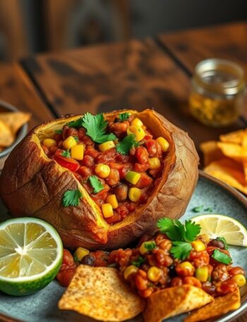 Batata Assada Vegana com Recheio de Chili: Uma Delícia Saudável