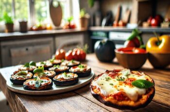Deliciosas Mini Pizzas Veganas de Berinjela: Uma Opção Saudável e Saborosa