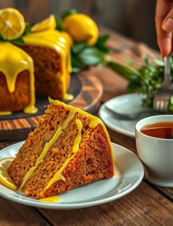Bolo Vegano de Gengibre com Cobertura de Limão: Uma Delícia Saudável