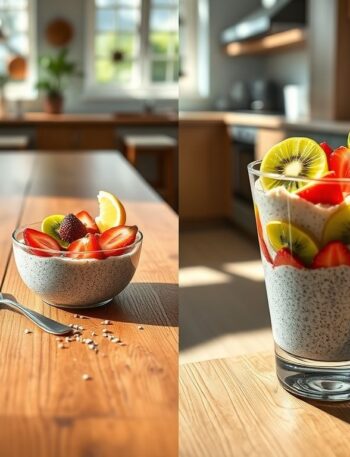 Pudim de Chia Vegano com Kiwi e Morango: Uma Delícia Saudável