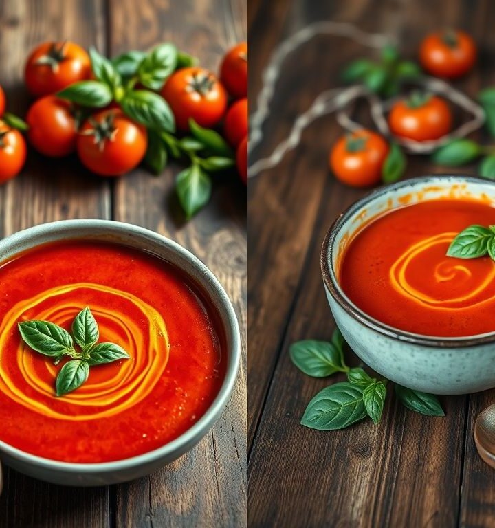Sopa de Tomate Assado Vegano com Manjericão: Uma Receita Deliciosa e Reconfortante