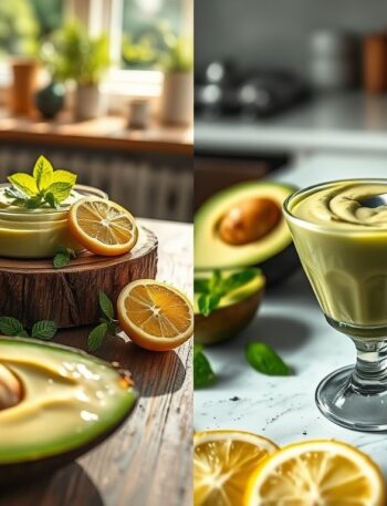 Mousse de Abacate Vegano com Limão e Hortelã: Uma Delícia Refrescante