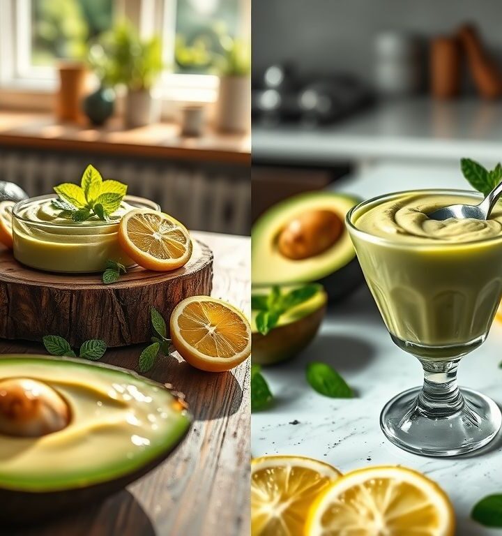 Mousse de Abacate Vegano com Limão e Hortelã: Uma Delícia Refrescante