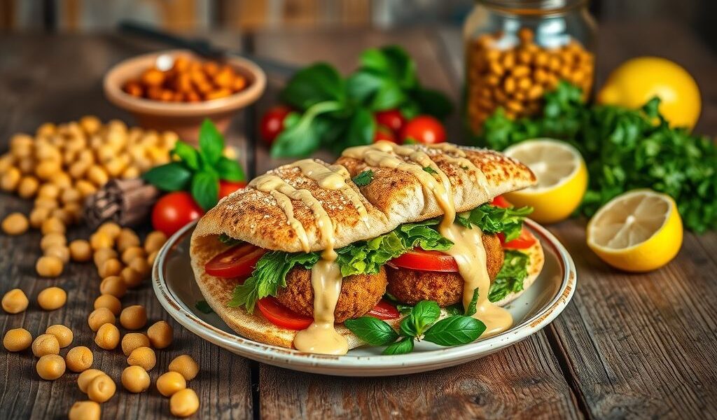 Sanduíche de Vegano com Falafel e Molho Tahine: Uma Delícia Sustentável