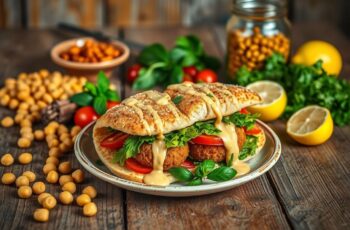 Sanduíche de Vegano com Falafel e Molho Tahine: Uma Delícia Sustentável