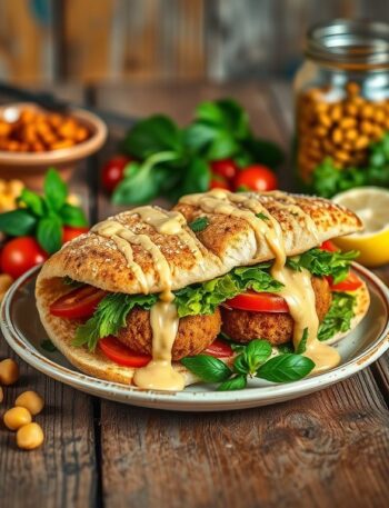 Sanduíche de Vegano com Falafel e Molho Tahine: Uma Delícia Sustentável