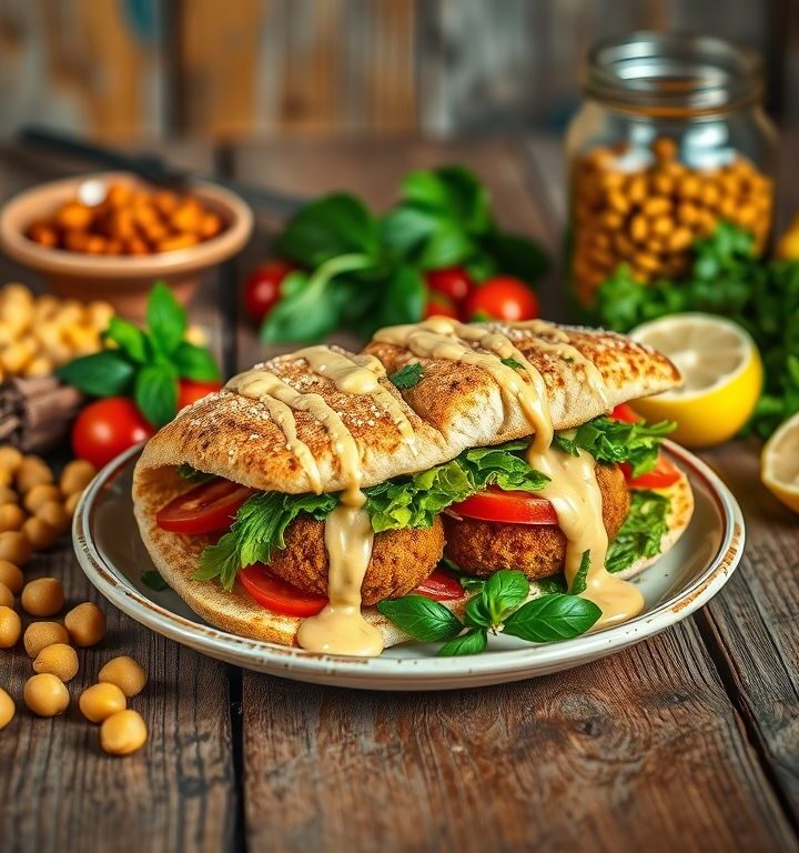 Sanduíche de Vegano com Falafel e Molho Tahine: Uma Delícia Sustentável