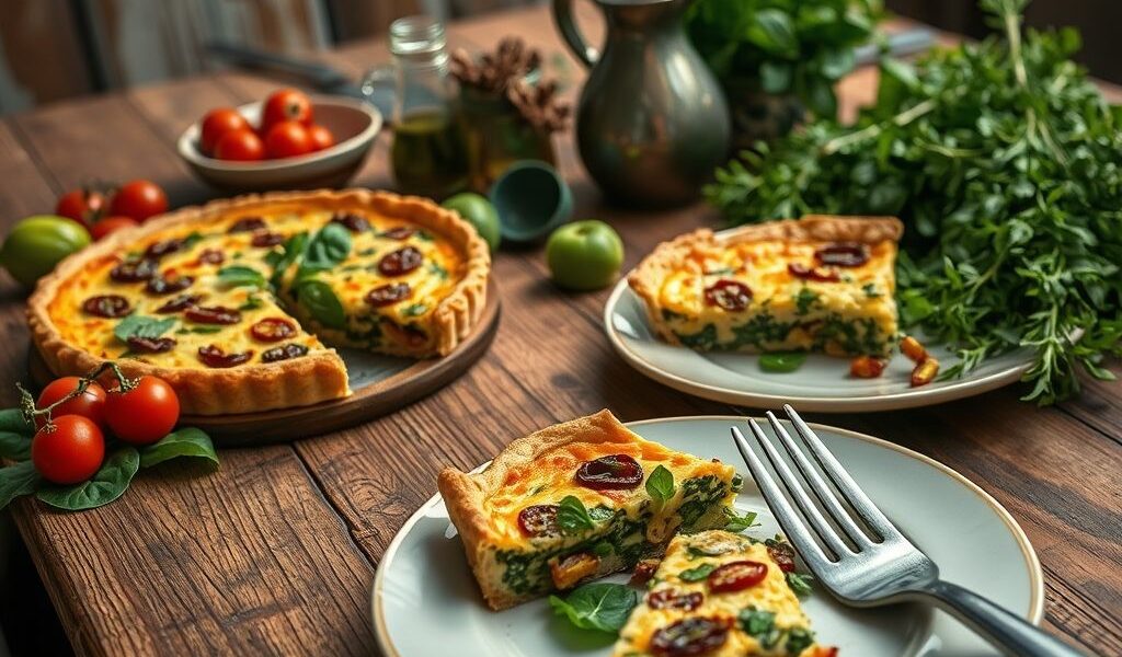 Quiche Vegana de Tomate Seco com Espinafre: Uma Delícia Saudável