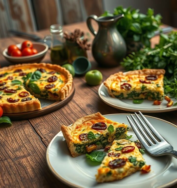 Quiche Vegana de Tomate Seco com Espinafre: Uma Delícia Saudável