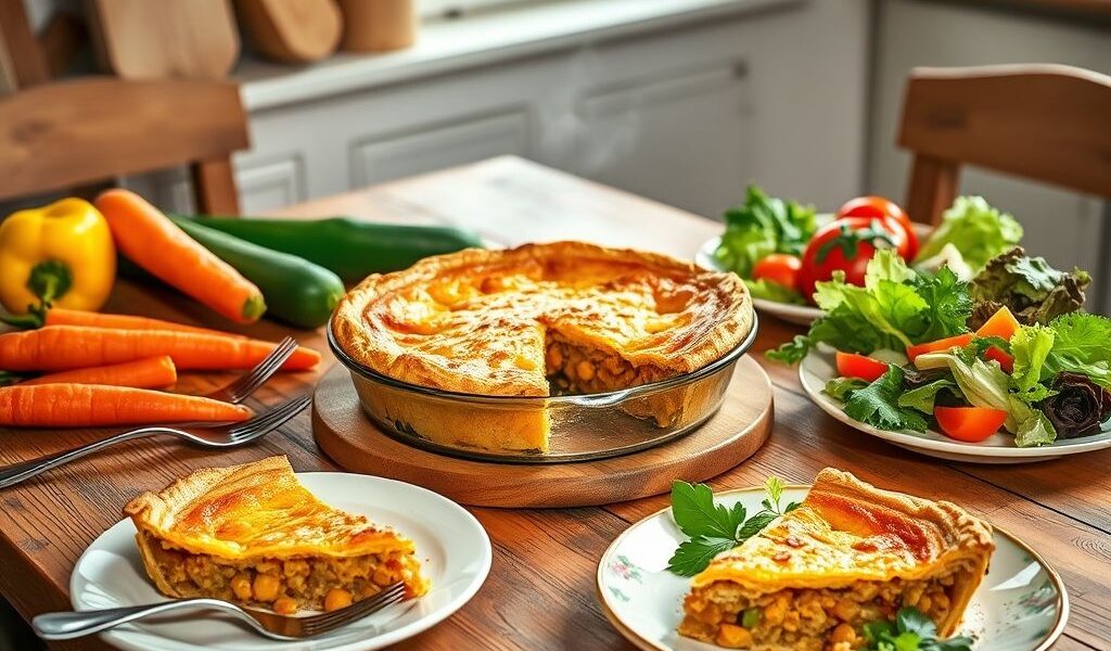 Torta de Grão de Bico Vegano com Legumes: Uma Delícia Saudável