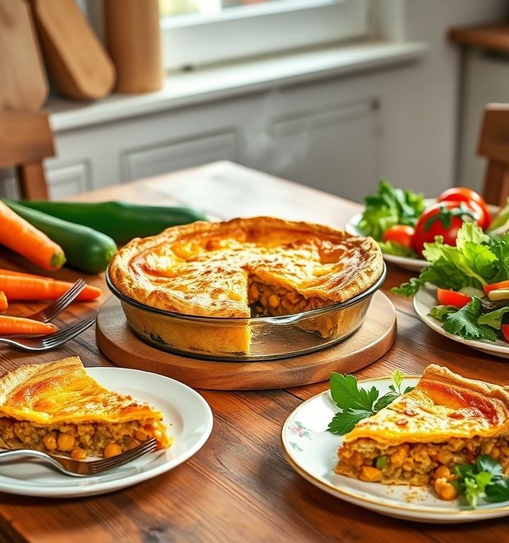 Torta de Grão de Bico Vegano com Legumes: Uma Delícia Saudável