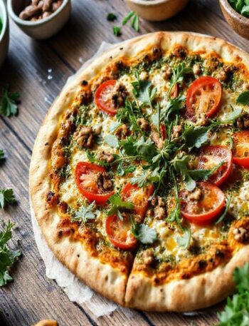 Pizza Vegana de Couve-Flor com Pesto de Rúcula: Uma Delícia Saudável