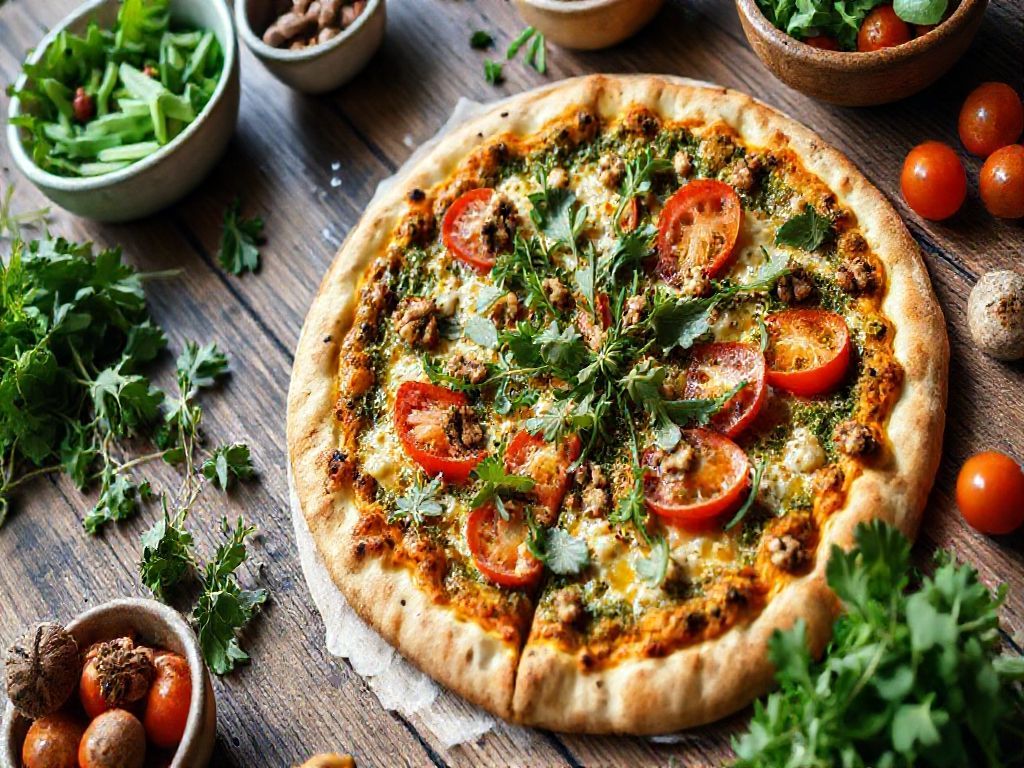 Pizza Vegana de Couve-Flor com Pesto de Rúcula: Uma Delícia Saudável