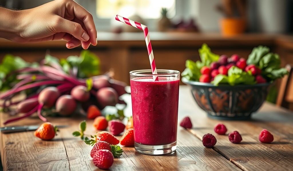 Smoothie de Beterraba e Frutas Vermelhas Vegano: Uma Explosão de Sabor e Saúde