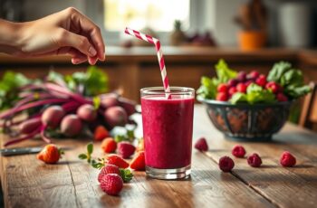Smoothie de Beterraba e Frutas Vermelhas Vegano: Uma Explosão de Sabor e Saúde