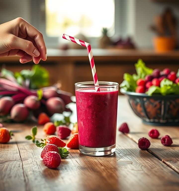 Smoothie de Beterraba e Frutas Vermelhas Vegano: Uma Explosão de Sabor e Saúde