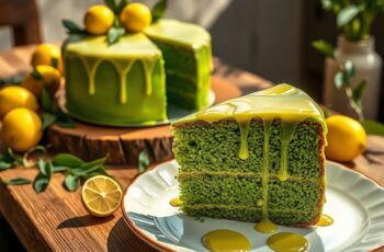 Bolo de Matcha Vegano com Glacê de Limão: Uma Delícia Saudável