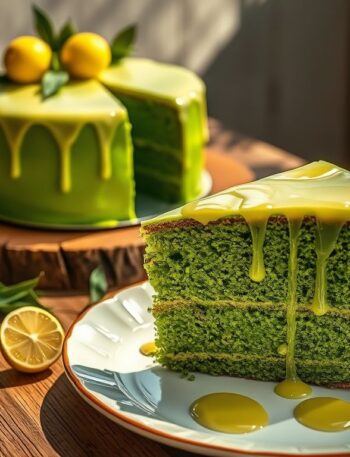 Bolo de Matcha Vegano com Glacê de Limão: Uma Delícia Saudável