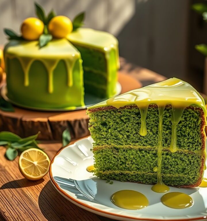 Bolo de Matcha Vegano com Glacê de Limão: Uma Delícia Saudável
