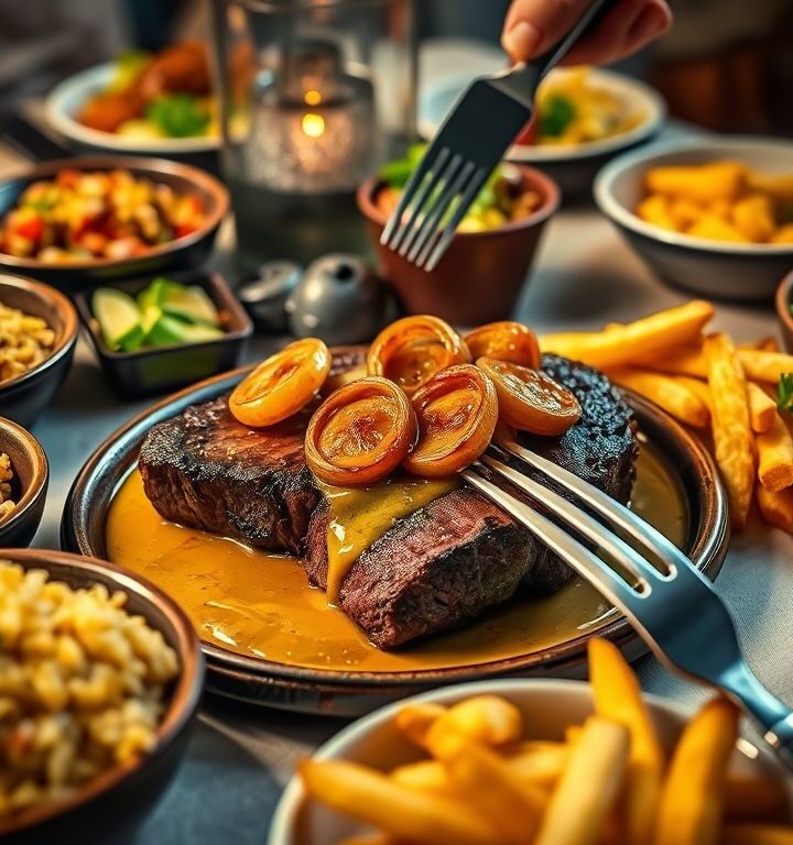 Bife Acebolado ao Molho de Mostarda: Sabor Incrível!