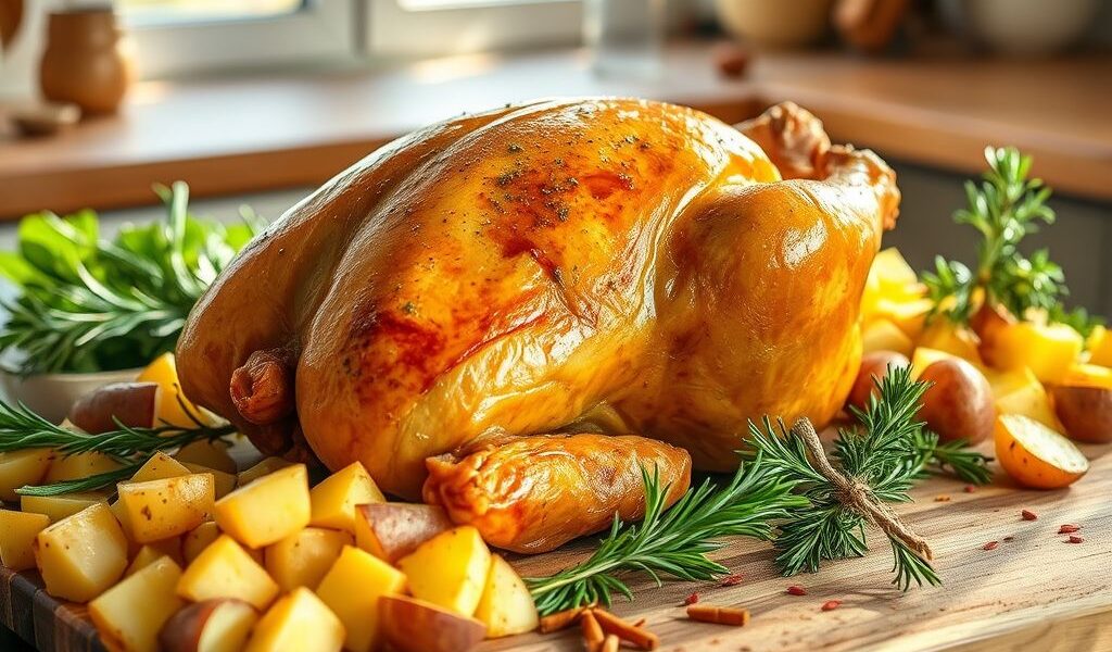 A Melhor Receita de Frango Assado com Batatas