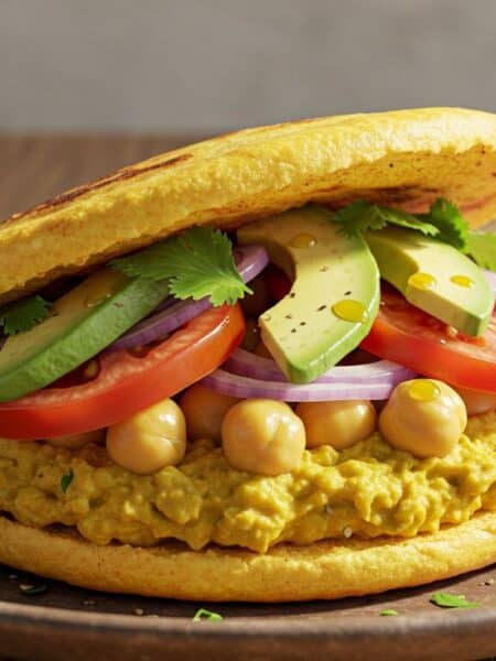 Arepa Vegana de Grão-de-Bico Deliciosa, Saudável e Cheia de Sabor!
