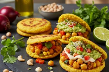 Arepa Vegana com Grão-de-Bico